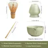 Cuenco de Cerámica para Matcha Set de Matcha Set de Matcha de Cuatro Piezas Cuenco de Matcha Estilo Japonés con Pico Soporte para Batidor de Té