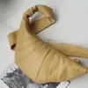 Bolso Croissant de Piel de Oveja de Primera Capa de Alta Gama Transfronterizo, Bolso de Hombro Cruzado Popular de Cuero Genuino, Bolso Croissant