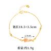 Nova pulseira chinesa de areias antigas de ouro, leve, luxuosa, com gotas de óleo, pulseira de flor de cerejeira rosa, pequena, longa duração, joias de alta qualidade
