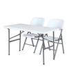 Mesa de estudio rectangular portátil de 120 cm, mesa y silla sencillas para acampar al aire libre, silla plegable de plástico