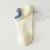 Calcetines de verano finos y transpirables que absorben el sudor para hombre, calcetines cortos de malla versátiles de canalé doble para negocios, transpirables y que absorben el sudor