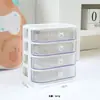 Caixa organizadora de gaveta para mesa, organizador transparente multicamadas com grão fino para material de escritório, itens diversos e cosméticos, atacado do fabricante