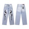 Al por mayor transfronterizo Galería Dept nuevos pantalones vaqueros microcosidos de empalme pintados a mano con costuras de tinta lavada, combinables para hombre