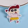 Broche Insígnia Acrílico Criativo Fofo Desenho Animado Shin-Chan Acessório para Mochila Patch Presente