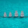 Pendientes Xindeyi de Plata de Ley S925 con Moissanita Completa para Mujer, Exquisitos y Simples, Versátiles para Ropa de Trabajo Diaria y Estilo Frío