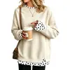 Sudadera gruesa de manga larga con bloques de color para mujer de Amazon, serie con stock a largo plazo, superventas de otoño/invierno, estilo casual para parejas