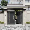 Puertas de Aleación de Aluminio de Apertura Simple y Doble Acero Inoxidable Estilo Chino Nuevo Puerta de Patio Villa Puerta de Entrada Casa de Campo Grande Construida por Uno Mismo Puerta de Jardín