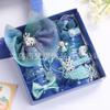 Accesorios para el Cabello de Elsa de Frozen Set de Horquillas para el Cabello para Niñas Horquilla Lazo Corona Horquilla Tocado de Princesa Banda Elástica
