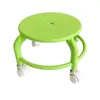 Taburete Móvil Pequeño, Resistente y Duradero, con Ruedas, Diseño Hermoso, Taburete Bajo, Taburete para Cambiarse los Zapatos, Silencioso, para Aprender a Caminar, Apto para Niños, Taburete Redondo