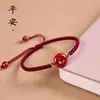 Fornecimento Direto da Fábrica Pulseira com Fivela de Segurança Cinnabar Areia Dourada Roxa Fivela de Pão Joias estilo Chinês para meninos e meninas no ano de nascimento