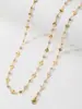 C224 Transfronterizo Nuevo Creativo Europeo y Americano Colorido Collar de Borlas con Pedrería Cadena para Clavícula de Circonita Colorida de Nicho