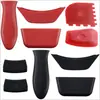 Juego de Mangos de Silicona para Ollas Esquina Redondeada Oreja de Olla Puntiaguda Chaqueta Engrosada Juego de Mangos para Ollas Juego de Clips de Silicona para Ollas de Combinación Libre