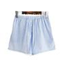 Corea Dongdaemun Nuevas Llegadas Primavera/Verano Estilo Coreano Casual Encaje Rayado en el Borde Juveniles Pantalones Cortos Rectos Versátiles
