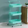 Carro de Belleza de Venta Caliente en Amazon Estante de Almacenamiento de Cesta de Alambre Estante de Almacenamiento para Cosméticos Artículos Varios Bocadillos Carrito de Almacenamiento Móvil