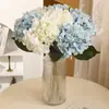 Hortensia Simulada de 2 Hojas Rama Única Tela de Seda Arreglo Floral Grande de Hortensia Decoración de Hotel Accesorios para Fotografía de Bodas Flor Artificial al por Mayor