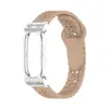 Aplicable a Google Fitbit Air Armor Marco de Metal para Reloj Correa de Silicona Girasol para Reloj