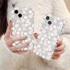 Rosa Nicho Rosa Flor Blanca Funda para Teléfono iPhone15promax Apple 14 Transparente 13/12 Airbag Anticaída