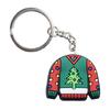 Nuevo llavero de dibujos animados navideños con hebilla de PVC, pegamento suave, hebilla decorativa DIY, colgante para mochila escolar, llavero colgante