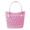 Bolso Perforado de Eva, Bolso de Playa Estilo Vacaciones Europeas y Americanas en la Costa, Bolso de Mano Ligero de Gran Capacidad, Bolso Tote con Accesorios para DIY