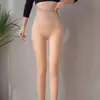 Meias Water-Gloss Fada das Flores Artefato de Perna Nua Meia-calça Outono e Inverno Meias Finas Cor de Pele Leggings Aveludadas Engrossadas Cor de Carne