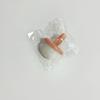 Cepillo para polvo de borde posterior con pretratamiento para uñas con forma de anillo, botón de dedo, cepillo fino y suave, herramienta para barrer uñas en gris