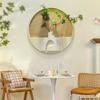 Pintura Decorativa Moderna Minimalista para Restaurante, Pintura Real Tridimensional em Arenito, Pintura Redonda Pendurada com Planta Verde para Sala de Jantar, Mural Criativo para Sala de Estar