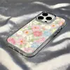 Capa Estilo Coreano Ins Estilo Primavera Flor de Crisântemo Colorida Adequada para iPhone 18 Pro Max, Apple 16 Capa Macia, 15