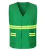 Chaleco reflectante de saneamiento municipal, chaleco de uniforme de limpiador, chaleco de trabajo para inspección y limpieza de carreteras, hecho a medida