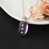 Botella de Cristal Morado, Botella de Cabello Fetal, Botella de Perfume con Aceite Esencial Incrustada de Diamantes, Collar, Tapa Retorcida, Botella Recargable, Colgante, Regalo de Cumpleaños
