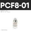 Conector de Giro Rápido Pcf Cobre Acero Inoxidable Rápido Rosca Interna Recto Paso Directo Tubería Neumática 6-01/8-02/10-03/12-04