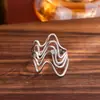 Anillos Abiertos de Acero Inoxidable Transfronterizos, Anillos Ajustables de Acero de Titanio que No se Desvanecen, Anillos Prensados en Aceite, Joyería de Mano al por Mayor