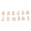 Pulsera de dije colgante de aleación de doble cara con gota de aceite de 26 tipos de letras inglesas mixtas de dibujos animados di accesorios de joyería colgante colgante