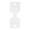 Tarjeta Plegable de Cartulina Blanca Engrosada, Tarjeta Plegable Curva Estampada en Caliente 9X3.5 para Aro de Pelo, Tarjeta Plegable de Goma Elástica para Diadema