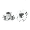 Tornillos de Tuerca de Cuatro Garras Empotrados para Muebles de Acero al Carbono Galvanizado M3M4M5M6M8M10 Tuerca de Brida Tuerca de Fijación