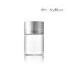 Tapa de Aluminio de 22 mm Botella de Tubo de Vidrio de Borosilicato Alto Sellado a Rosca Transparente Botella de Dulces Botella Cápsula Botellita de Medicina de Pequeña Capacidad