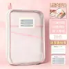 Bolsa de clasificación de materias en forma de L, bolsa de documentos transparente, bolsa de malla con cremallera para exámenes, bolsa para tutorías, bolsa de almacenamiento de archivos y exámenes