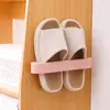 Estante para Pantuflas de Baño Montado en la Pared Sin Taladro Estante para Zapatos de Pantuflas de Baño Montado en la Pared Almacenamiento Colgante Sin Taladro