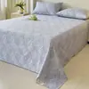 Sábana de Cama de Tela Gruesa de Algodón Puro Engrosado, Pieza Única, Adecuada para Todas las Estaciones, Funda Nórdica de Lino 100% Algodón, Juego de Sábanas Ajustables para Dormitorio Individual, Juego de Tres Piezas