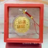 Popular Chapado en Oro 38 Piezas Día de la Reina Día de la Diosa Ma Zu Cuadrado Colgante Bolso Teléfono Llavero Venta al por Mayor Transfronterizo