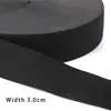 Elástico preto e branco com acabamento contrastante, cós elástico para calças, roupas e roupas de boneca, acessório DIY, poliéster elástico