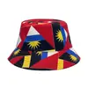 Fábrica de Origem Chapéus de Pescador Estampados, Modelos de Exportação Personalizados para Esportes de Primavera e Verão, Jogos de Futebol, Basquete e Chapéus Bucket com Bandeira para Eventos