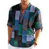 2024 moda casual transfronteriza temu solapa estampado 3D gato hombre manga corta camisa casual