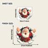 Fun-F820 Exportación Creativo Pared Rota Papá Noel Sala de Estar Estudio Hogar Decoración de Pared Pegatina Autoadhesiva Al por Mayor