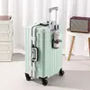 Maleta de Alumínio com Cantos em L para Porta-Copos, Envio Direto de Peça Única, para Homens, Mala de Rodinhas Feminina de Grande Capacidade com Rodas Universais, Maleta de Viagem, Bagagem de Mão