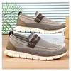 Zapatos de Hombre Talla Grande Transfronterizos Amazon Estilo Británico Zapatos Casuales de Hombre Mocasines de Moda Tejido de Punto Volador Transpirables Zapatos Planos