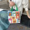 Bolsa de Mano con Dibujos Animados Lindos al por Mayor Bolsa de Lona de Gran Capacidad para Mujer Bolsa para Fiambrera de Viaje Bolsa Pequeña de Tela Portátil