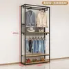 Estante de exhibición para tienda de ropa perchero de pie de doble capa perchero para abrigos perchero para ropa estante de almacenamiento estante de exhibición para ropa de hombre y mujer