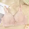 Sujetador de Verano Delgado Transpirable con Copas Huecas para Mujer, Minimizador de Busto Grande, Push-Up, Ajustable, Sujetador de Encaje sin Aros