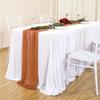 Camino de mesa de gasa en verde salvia perla para decoración de mesa de banquete de bodas, disponible en ocho colores, directo del fabricante, venta al por mayor