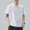 Roupas Masculinas Xintang 2026 Verão Masculino Gola Gaivota Peso Pesado Manga Curta Solta Casual Camisa Polo